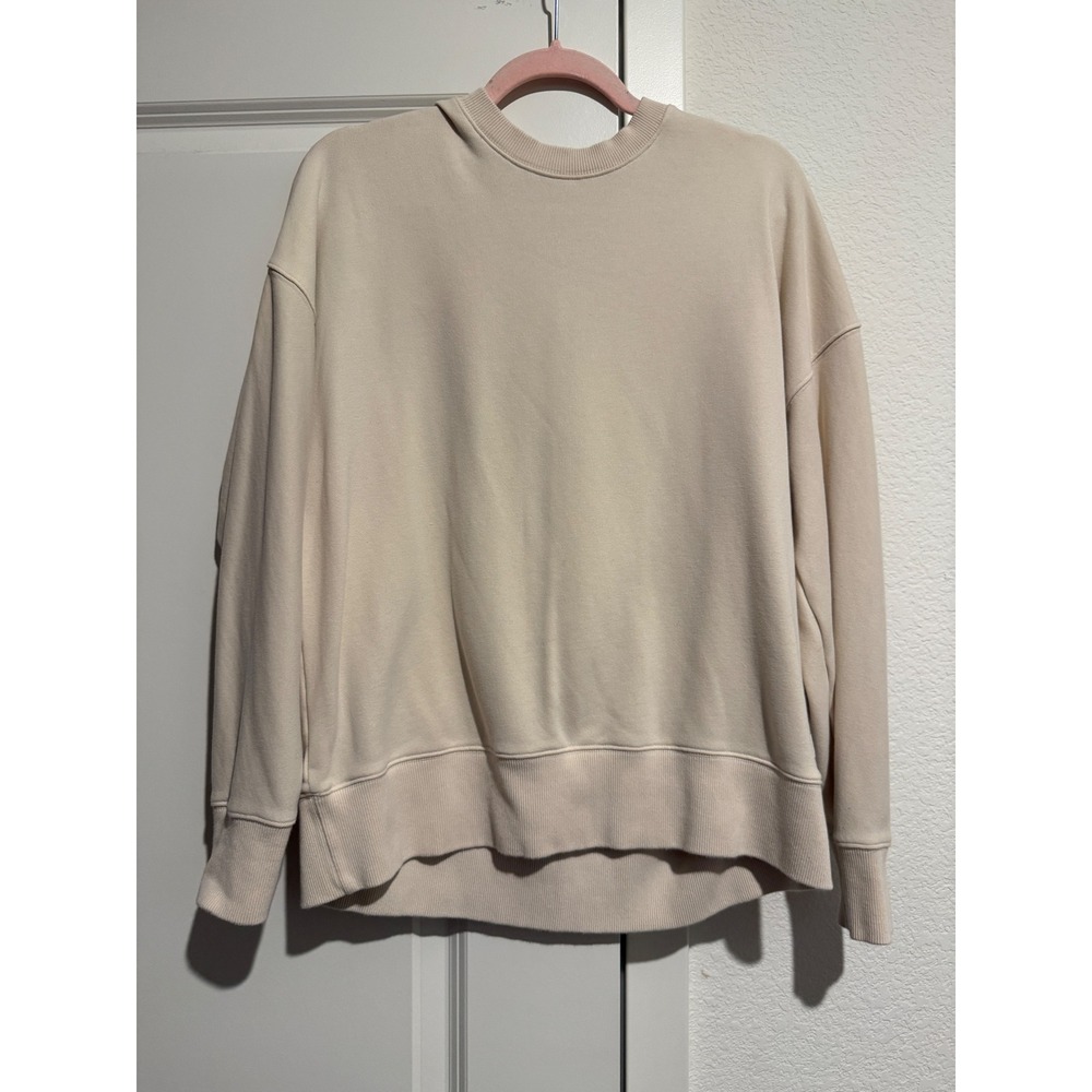 Vuori Restore Crew Sweatshirt Cream Sand Women Small